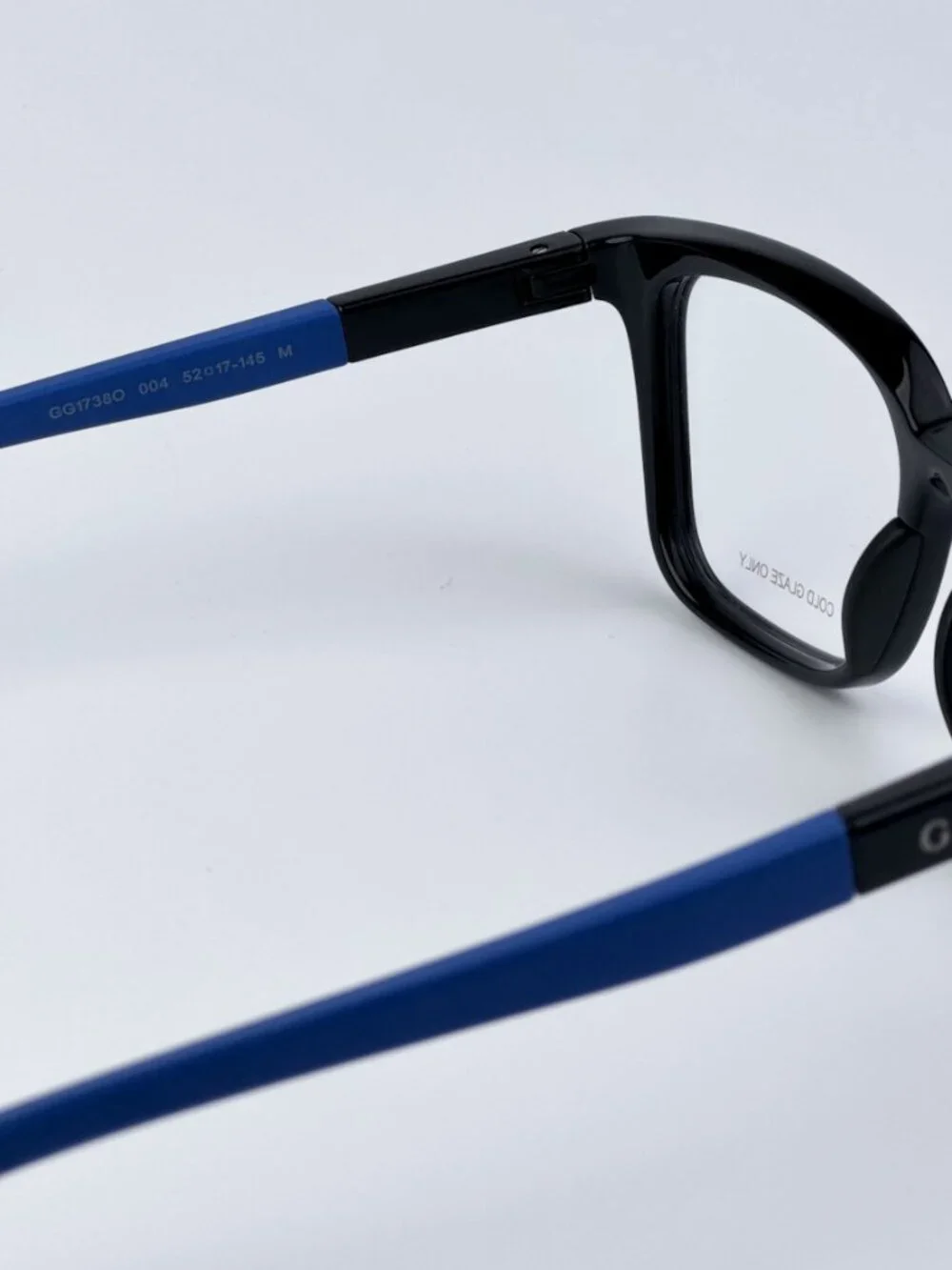GUCCI GG1738O 004 BLACK BLUE SQUARE EYEGLASSES